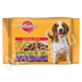 Pedigree alut. 4 pack felnőtt marha+baromfi aszpikban 4x100g