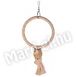 Trixie Madárjáték pamut karika fa golyóval 24cm 5159