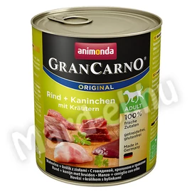 Animonda GranCarno adult kutya ko. marha+nyúl zöldfűszerekkel 800g