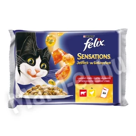 Felix Sensations marhahússal csirkével aszpikban paradicsommal és sárgarépával 4x100g