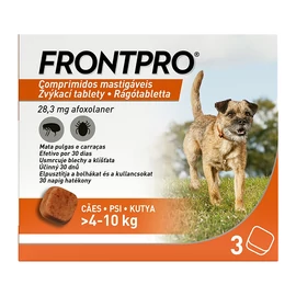 Frontpro Rágótabletta kutyáknak 4-10 kg 28mg 3db