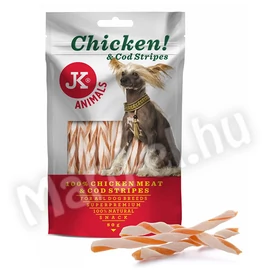 JK Snack csirke és tőkehal csíkok kutyának 80g 44963