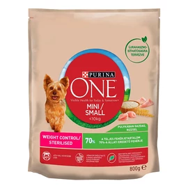 Purina ONE Mini WEIGHT CONTROL Pulykában gazdag száraz kutyaeledel 800g