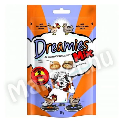 Dreamies Mix Jutalomfalat macskáknak csirkével és kacsával 60g