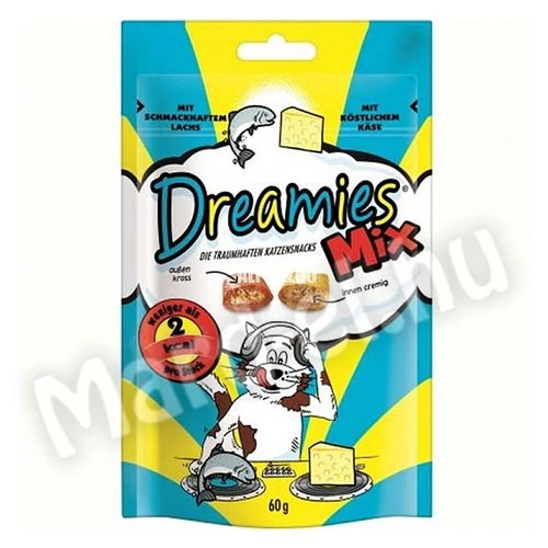 Dreamies Mix Jutalomfalat macskáknak lazaccal és sajttal 60g