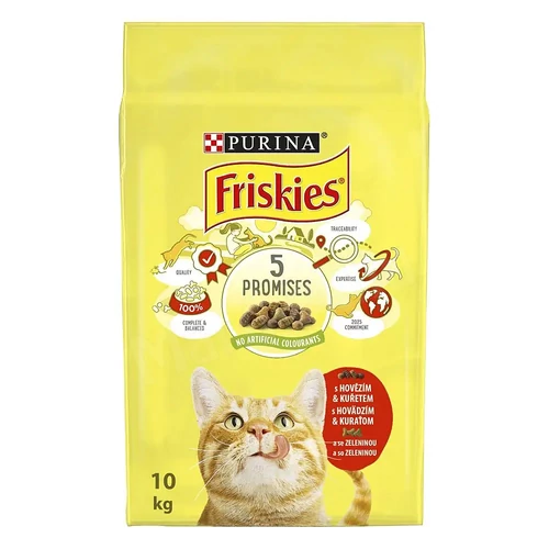 Friskies Cat adult marha, csirke, zöldség száraz macskaeledel 10kg