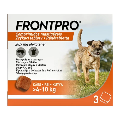 Frontpro Rágótabletta kutyáknak 4-10 kg 28mg 3db