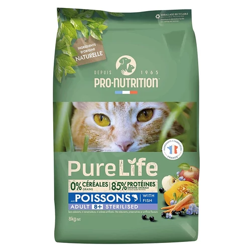 Pro-Nutrition PureLife Cat Sterilized 8+ 8kg