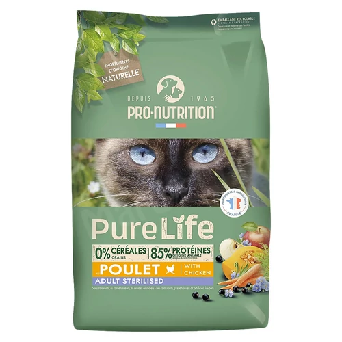 Pro-Nutrition PureLife Cat Sterilized Chicken 8kg